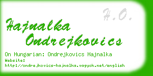 hajnalka ondrejkovics business card